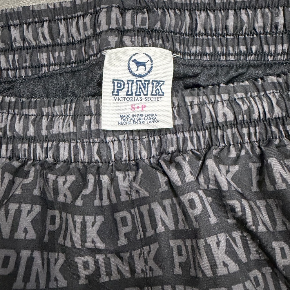 PINK Victoria's Secret Black and Gray Athletic Shorts - Picture 2 of 3